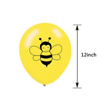 10/15 τεμ. 12 ιντσών Bee Latex Balloons Bee Printed Confetti Latex Balloon for Bee Theme Kids Favor Toy Birthday Baby Shower