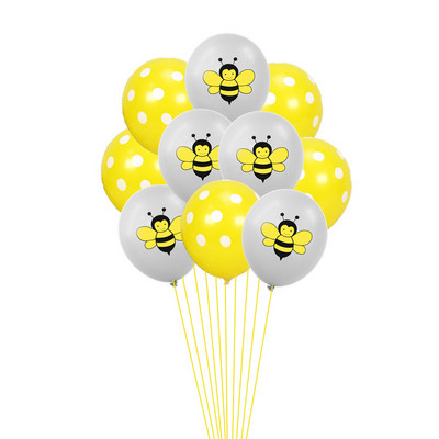 10/15 τεμ. 12 ιντσών Bee Latex Balloons Bee Printed Confetti Latex Balloon for Bee Theme Kids Favor Toy Birthday Baby Shower
