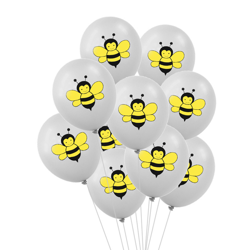 10/15 τεμ. 12 ιντσών Bee Latex Balloons Bee Printed Confetti Latex Balloon for Bee Theme Kids Favor Toy Birthday Baby Shower