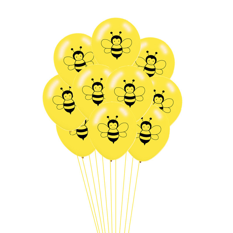 10/15 τεμ. 12 ιντσών Bee Latex Balloons Bee Printed Confetti Latex Balloon for Bee Theme Kids Favor Toy Birthday Baby Shower