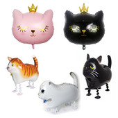 New Crown Beauty Cat Balon din film de aluminiu pentru copii, fete, balon pentru petrecerea de aniversare, decorare pentru Ziua Îndrăgostiților, recuzită fotografică