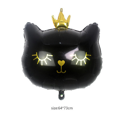 New Crown Beauty Cat Balon din film de aluminiu pentru copii, fete, balon pentru petrecerea de aniversare, decorare pentru Ziua Îndrăgostiților, recuzită fotografică