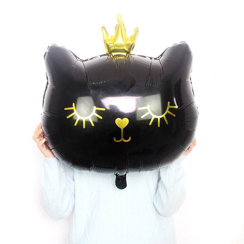 New Crown Beauty Cat Balon din film de aluminiu pentru copii, fete, balon pentru petrecerea de aniversare, decorare pentru Ziua Îndrăgostiților, recuzită fotografică
