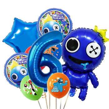 9 ΤΕΜ. Rainbow Friends Balloons Διακοσμήσεις για πάρτι γενεθλίων 32 ιντσών Αριθμός μπαλονιών κινουμένων σχεδίων Μπαλόνι μπαλόνι παιδικό ντους προμήθειες Παιδικά παιχνίδια