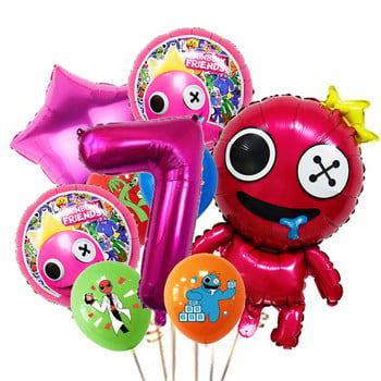 9 ΤΕΜ. Rainbow Friends Balloons Διακοσμήσεις για πάρτι γενεθλίων 32 ιντσών Αριθμός μπαλονιών κινουμένων σχεδίων Μπαλόνι μπαλόνι παιδικό ντους προμήθειες Παιδικά παιχνίδια