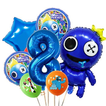 9 ΤΕΜ. Rainbow Friends Balloons Διακοσμήσεις για πάρτι γενεθλίων 32 ιντσών Αριθμός μπαλονιών κινουμένων σχεδίων Μπαλόνι μπαλόνι παιδικό ντους προμήθειες Παιδικά παιχνίδια