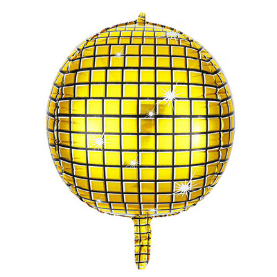 4 tk/komplekti diskopallide õhupallid 22-tollised 4D õhupallid 80ndate diskotantsupeo kujundusega 90ndate sünnipäevade metallist peeglist fooliumist õhupall