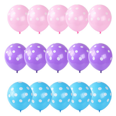 10/20 buc. Baloane din latex cu buline de 12 inch alb-negru pentru ziua de nastere a bebelusului Articole pentru decorare nunta Baloane pentru petrecere multicolore