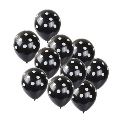 10/20 buc. Baloane din latex cu buline de 12 inch alb-negru pentru ziua de nastere a bebelusului Articole pentru decorare nunta Baloane pentru petrecere multicolore