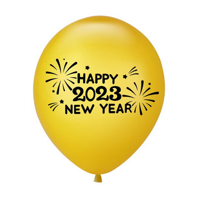 10 buc. Baloane cu heliu din latex de Anul Nou, auriu negru