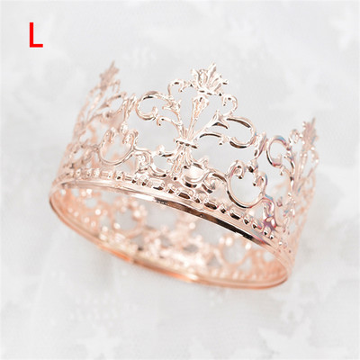 1 ΤΕΜ. Χρυσό Tiara Χρώμα Crown Cake Διακοσμητικό Κομψό Γαμήλιο Τούρτα Princess Birthday Decoratio Προμήθειες πάρτι