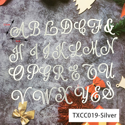 Kuldne peegel-akrüül AZ Inglise tähestikuga koogi kaunistamine sünnipäevapeoks, pulmade magustoit, meisterdamine, tordikatted