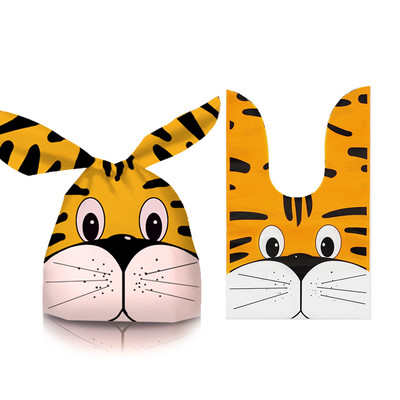 50 vnt. Triušio ausų maišeliai Sausainiai Saldainiai Dovanų plastikiniai maišeliai Linksmų Velykų kepimo pakuotės sausainiams Užkandžių vakarėlio reikmenys