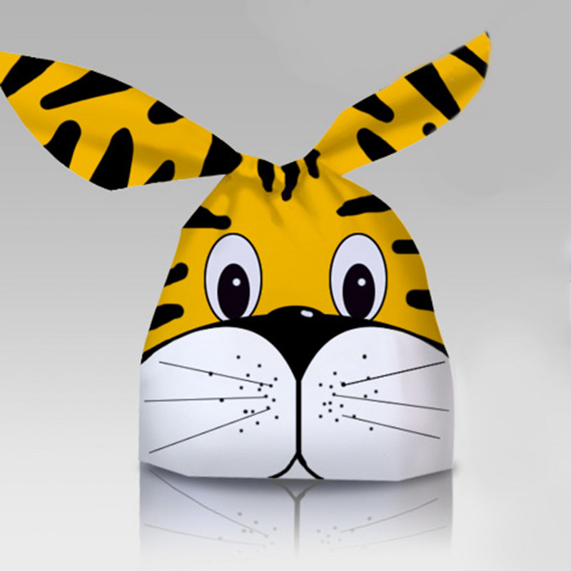 50 vnt. Triušio ausų maišeliai Sausainiai Saldainiai Dovanų plastikiniai maišeliai Linksmų Velykų kepimo pakuotės sausainiams Užkandžių vakarėlio reikmenys