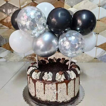 5-инчов балон Топпер за торта Латексови пайети Цветна декорация на торта Сватба, рожден ден Декорация за парти за бебешко парти Консумативи за печене