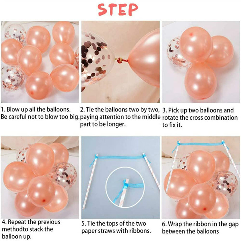 5 colių balioninis torto dangtelis, latekso blizgučiai, spalvoti torto papuošimai, vestuvių gimtadienio dekoracijos, skirtos kūdikių dušo kepimo reikmenims