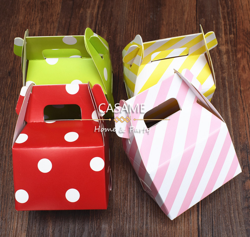 12 buc cutie de bomboane de hârtie pentru ziua de naștere favoruri de nuntă cutii de bomboane cu buline pentru copii, cutie de bomboane pentru petreceri, bricolaj, cutie de cadou, pungă de bomboane cu polka