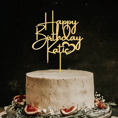 Decor personalizat pentru tort, cu oglindă acrilice, cu scrisoare, cu nume și data personalizate, decorare pentru nuntă, auriu, la mulți ani