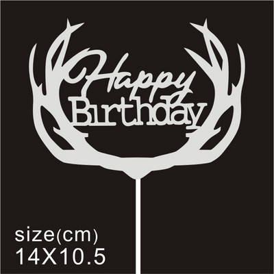 10 buc/pungă Aur Argintiu Engleză La mulți ani pentru tort Decoratiuni pentru petreceri de aniversare Accesorii DIY pentru coacere