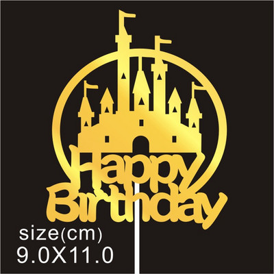 10 buc/pungă Aur Argintiu Engleză La mulți ani pentru tort Decoratiuni pentru petreceri de aniversare Accesorii DIY pentru coacere