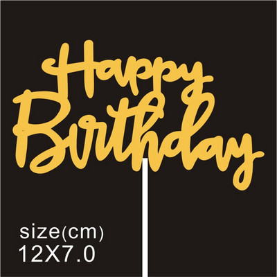 10 buc/pungă Aur Argintiu Engleză La mulți ani pentru tort Decoratiuni pentru petreceri de aniversare Accesorii DIY pentru coacere