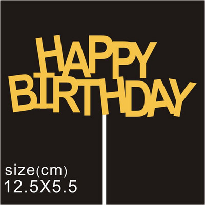 10 buc/pungă Aur Argintiu Engleză La mulți ani pentru tort Decoratiuni pentru petreceri de aniversare Accesorii DIY pentru coacere