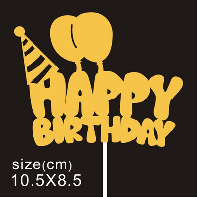 10 buc/pungă Aur Argintiu Engleză La mulți ani pentru tort Decoratiuni pentru petreceri de aniversare Accesorii DIY pentru coacere