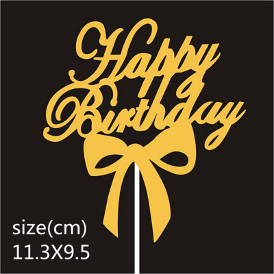 10 buc/pungă Aur Argintiu Engleză La mulți ani pentru tort Decoratiuni pentru petreceri de aniversare Accesorii DIY pentru coacere