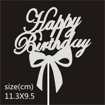 10 buc/pungă Aur Argintiu Engleză La mulți ani pentru tort Decoratiuni pentru petreceri de aniversare Accesorii DIY pentru coacere