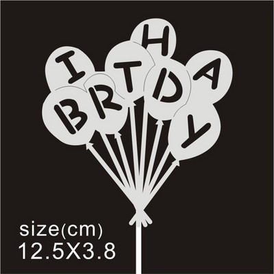 10 buc/pungă Aur Argintiu Engleză La mulți ani pentru tort Decoratiuni pentru petreceri de aniversare Accesorii DIY pentru coacere