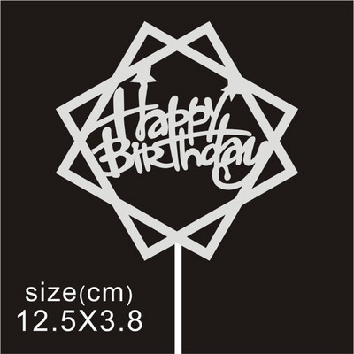 10 buc/pungă Aur Argintiu Engleză La mulți ani pentru tort Decoratiuni pentru petreceri de aniversare Accesorii DIY pentru coacere