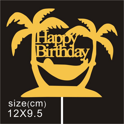 10 buc/pungă Aur Argintiu Engleză La mulți ani pentru tort Decoratiuni pentru petreceri de aniversare Accesorii DIY pentru coacere