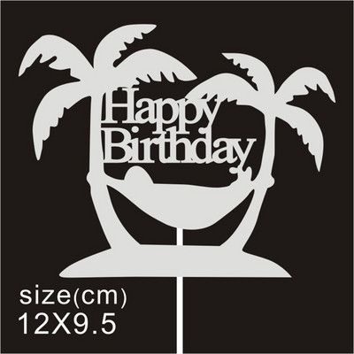 10 buc/pungă Aur Argintiu Engleză La mulți ani pentru tort Decoratiuni pentru petreceri de aniversare Accesorii DIY pentru coacere