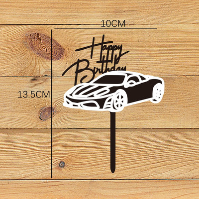 Decor acrilic pentru tort La mulți ani, Topper pentru motocicletă, Decor pentru tort, pentru copii, pentru mașină, pentru petrecere, pentru coacere, decor DIY