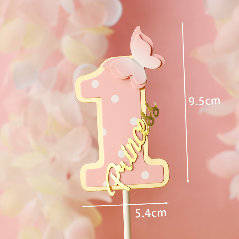 Baking Cake Topper Number Crown Flags Παιδικό πάρτι γενεθλίων Baby Shower Number Ένα έτος Διακόσμηση Διακόσμηση τούρτας