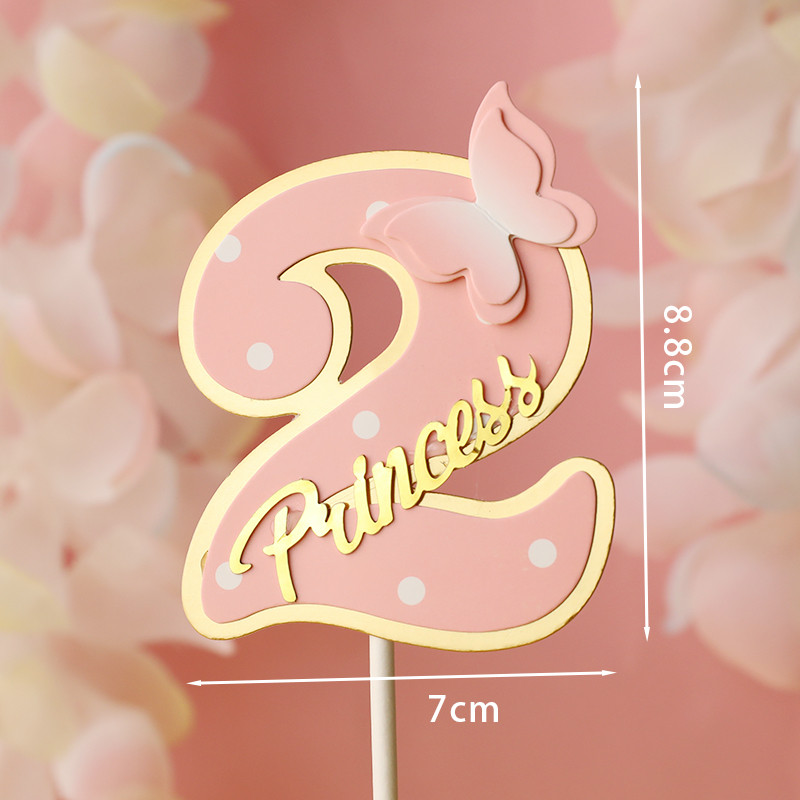 Baking Cake Topper Number Crown Flags Παιδικό πάρτι γενεθλίων Baby Shower Number Ένα έτος Διακόσμηση Διακόσμηση τούρτας