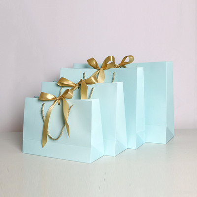 10 τμχ Μεγάλη λευκή χάρτινη τσάντα συσκευασίας Kraft Χαρτί τσάντα δώρου ενδυμάτων με λαβές Μικρή τσάντα αγορών από μαύρο χαρτί