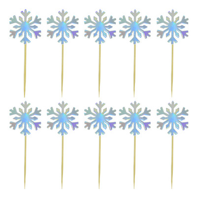 20/50 de bucăți drăguț pentru tort cu fulgi de zăpadă, pentru cupcake, pentru Crăciun, baby shower, petrecere de nuntă, accesorii de decor pentru prăjituri cu sclipici