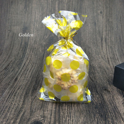 25 tk läbipaistev täpiline pakendikott, lame suu tsellofaanist komm West Pointi küpsisekott Opp kott küpsetuspaketi peotarbed