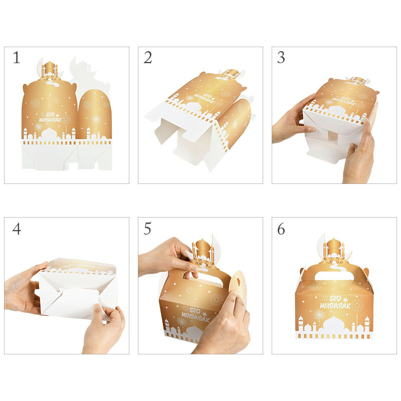 4 tk ramadaani šokolaadikompvekkide kinkekarp Eid Mubaraki paberist pakkekarp Islami moslemifestivali peo ramadaani kaunistus 2022