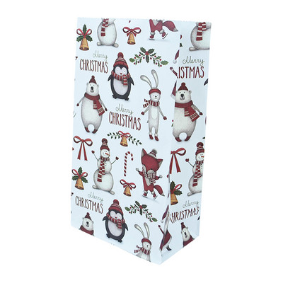 5/10 bucăți, hârtie kraft rezistentă la ulei, pungă de bomboane pentru prăjituri, pungă de ambalare pentru cadouri pentru mâncare de Crăciun, pentru petrecere de Crăciun, decorare de Anul Nou, Craciun 2022