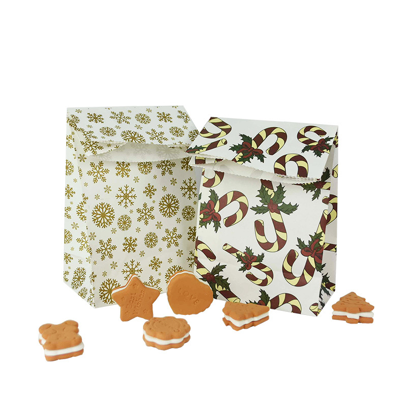 5/10 bucăți, hârtie kraft rezistentă la ulei, pungă de bomboane pentru prăjituri, pungă de ambalare pentru cadouri pentru mâncare de Crăciun, pentru petrecere de Crăciun, decorare de Anul Nou, Craciun 2022