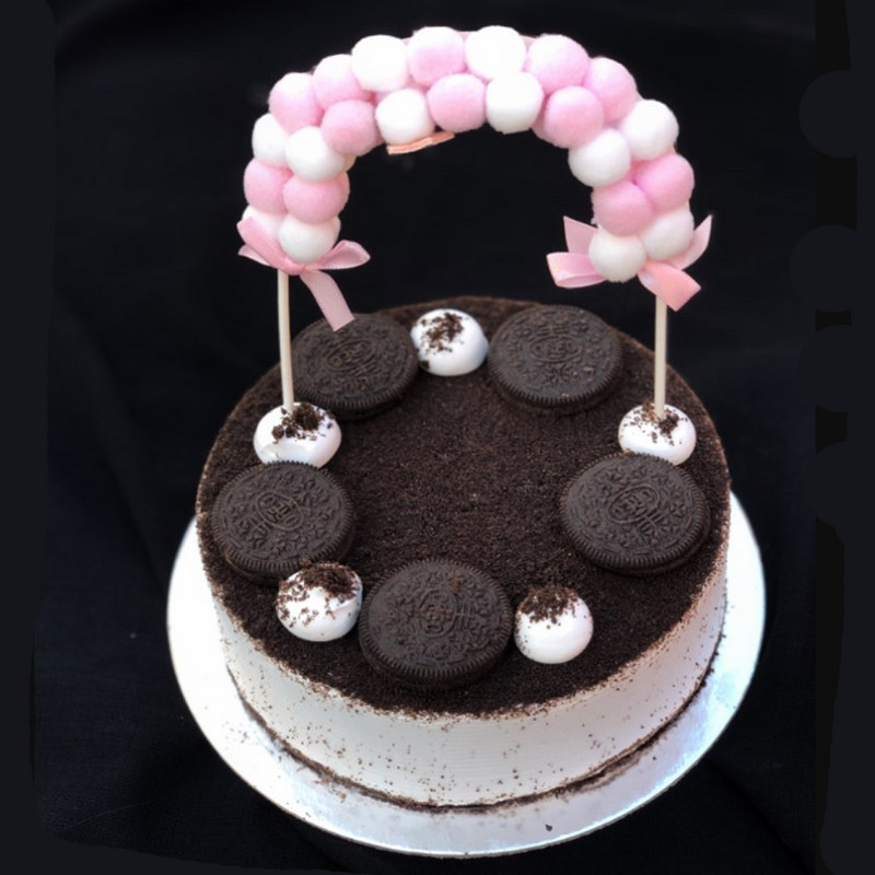 1 vnt Pink Blue Minkštas Pompom Cloud Cake Topper Su gimtadienio vakarėliu „Pasidaryk pats“ torto viršaus vėliavėlių dekoravimas, skirtas „Cake Topper“ festivaliui Naujieji metai