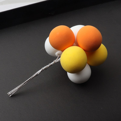 8 bucăți/set bile de argilă cake topper macaron roz albastru bile pentru decorarea torturilor pentru nuntă, petrecere de aniversare, decorare tort