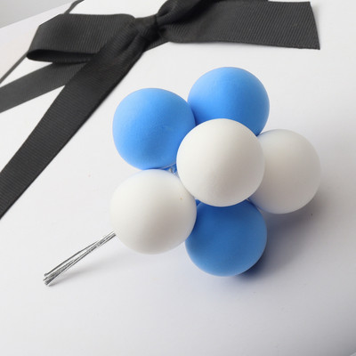 8 bucăți/set bile de argilă cake topper macaron roz albastru bile pentru decorarea torturilor pentru nuntă, petrecere de aniversare, decorare tort