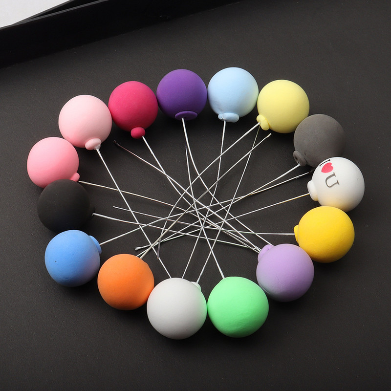 8 bucăți/set bile de argilă cake topper macaron roz albastru bile pentru decorarea torturilor pentru nuntă, petrecere de aniversare, decorare tort