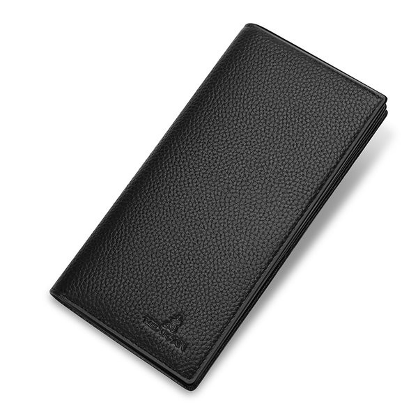 Portofel elegant din piele ecologică pentru bărbați, cu inscripție