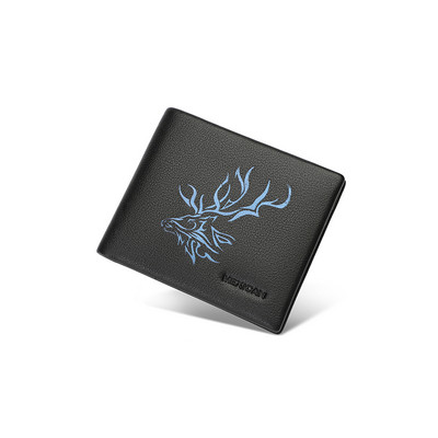 Portofel barbatesc din piele ecologica cu motive colorate