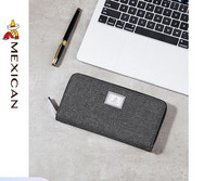 Portofel barbatesc cu logo in culoarea gri