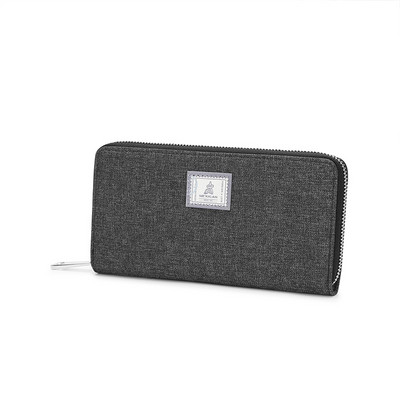 Portofel barbatesc cu logo in culoarea gri